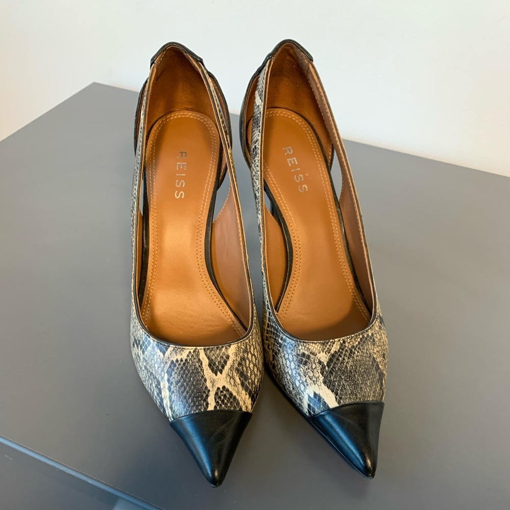 Reiss snakeskin heels with cutouts - Fantastic condition - OFFERS ACCEPTED